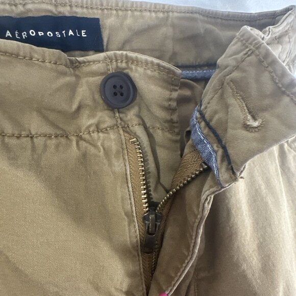 Aeropostale men's next level flex slim tan chino shorts size 27 - Picture 6 of 13